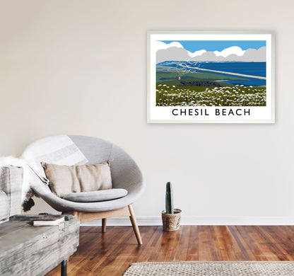 Avelena | Chesil Beach Rahmen Digital Kunstdruck