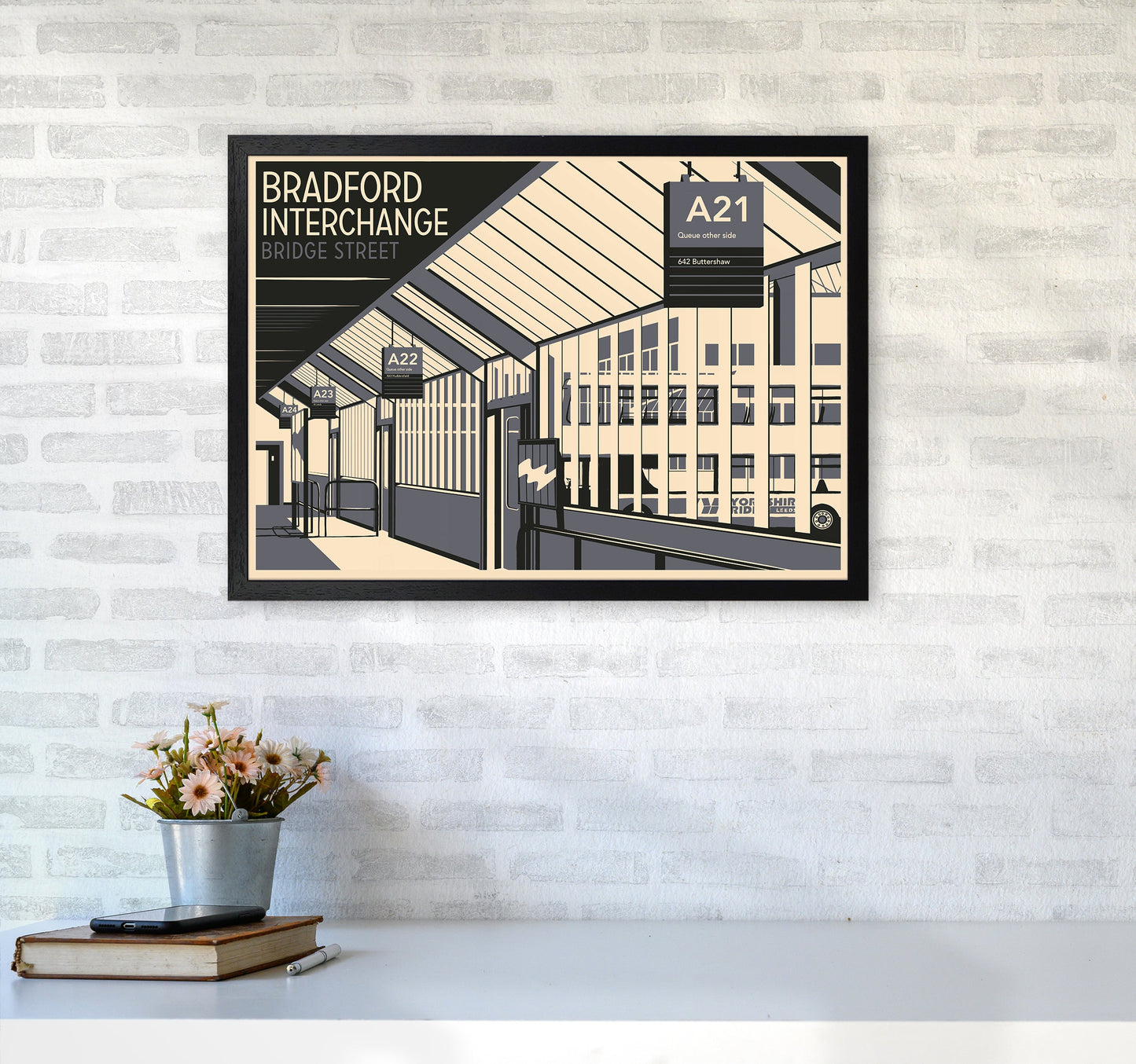 Avelena | Bradford Interchange, Bridge Street Reise Kunst Druck