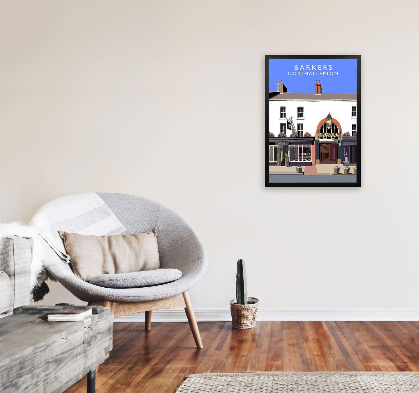 Avelena | Barkers Northallerton Rammet digitale Kunstdruck von Richard O'Neill