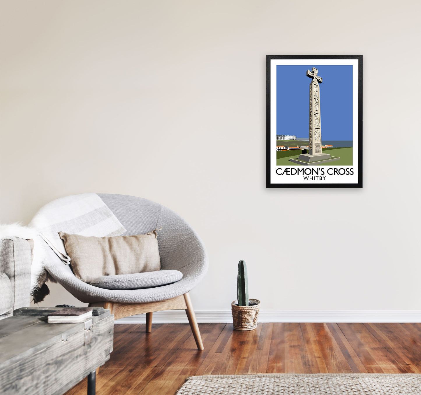 Avelena | Caedmon's Cross Whitby Rahmen Digital Kunstdruck