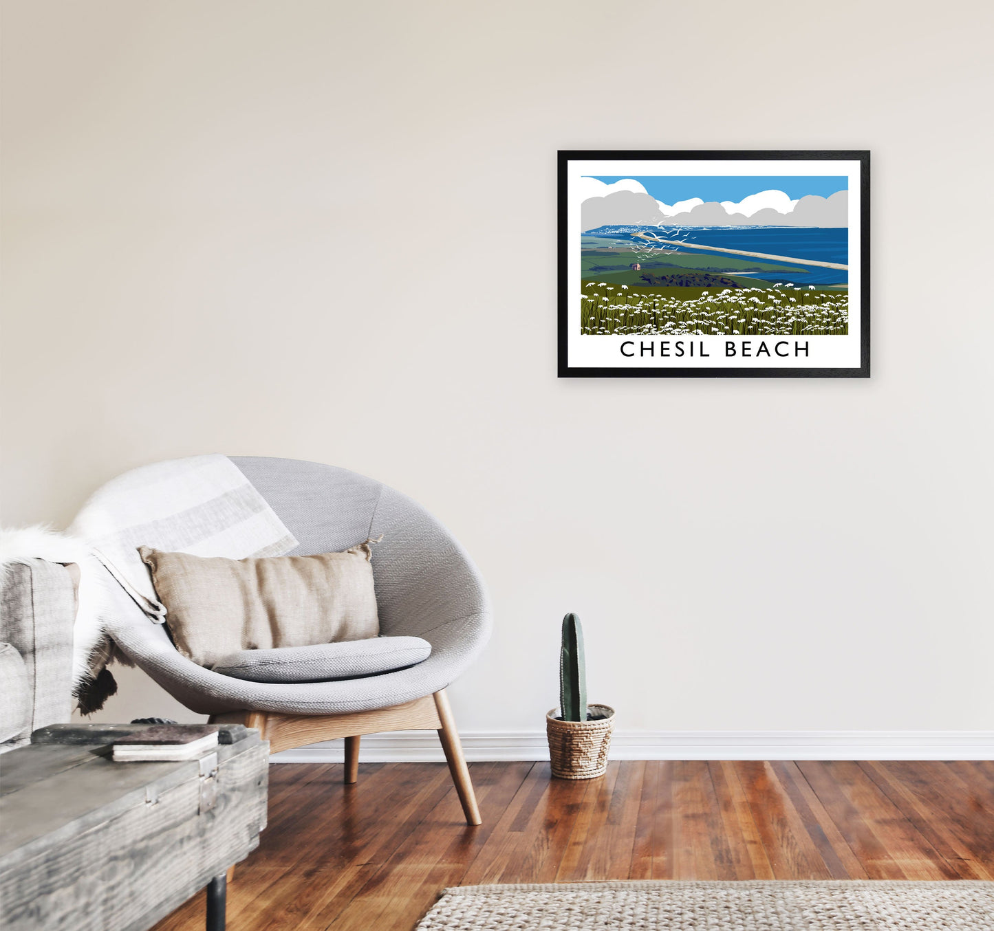 Avelena | Chesil Beach Rahmen Digital Kunstdruck