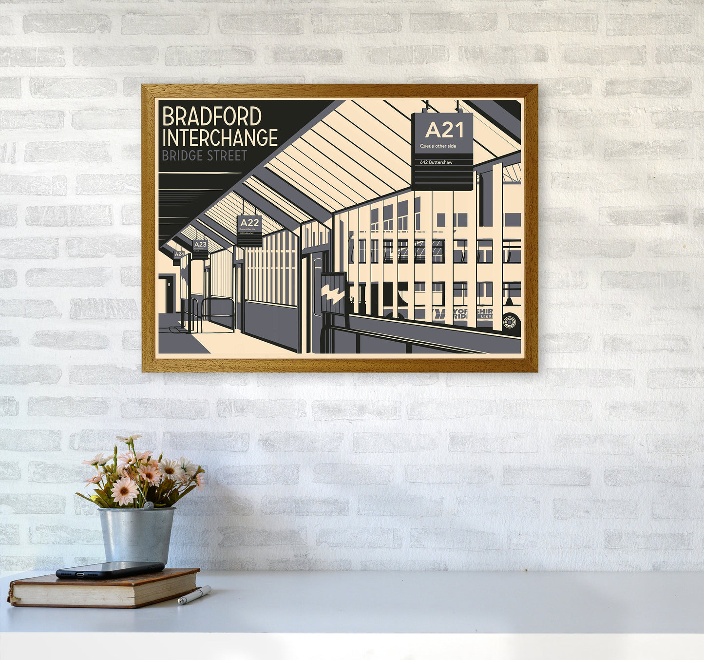 Avelena | Bradford Interchange, Bridge Street Reise Kunst Druck