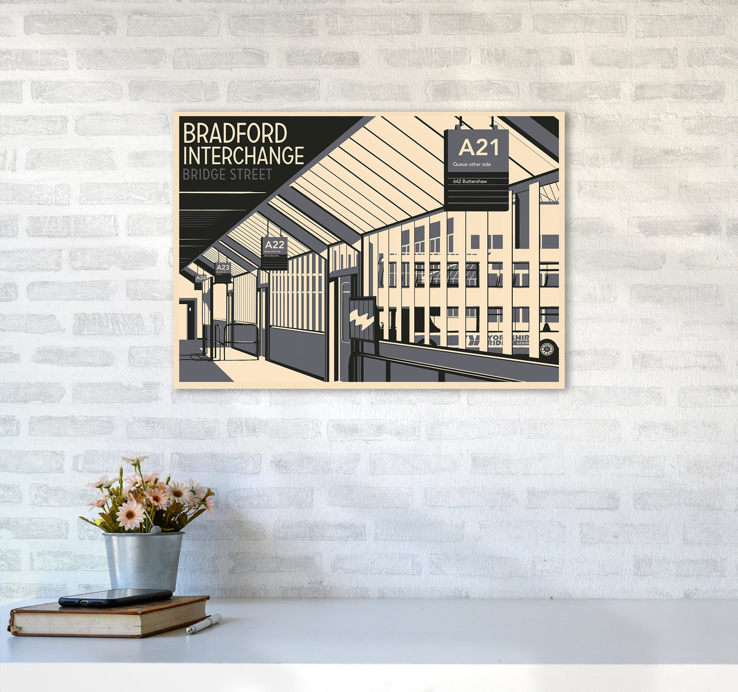 Avelena | Bradford Interchange, Bridge Street Reise Kunst Druck