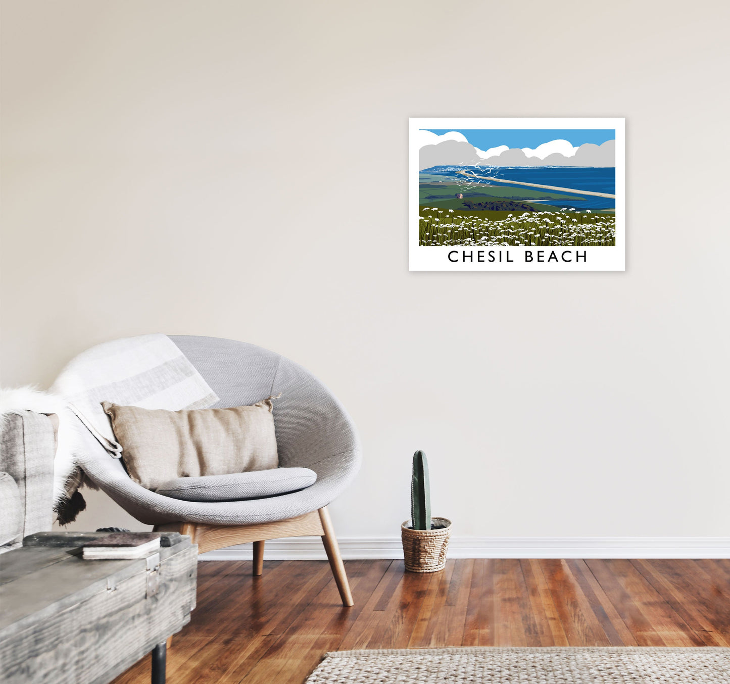 Avelena | Chesil Beach Rahmen Digital Kunstdruck