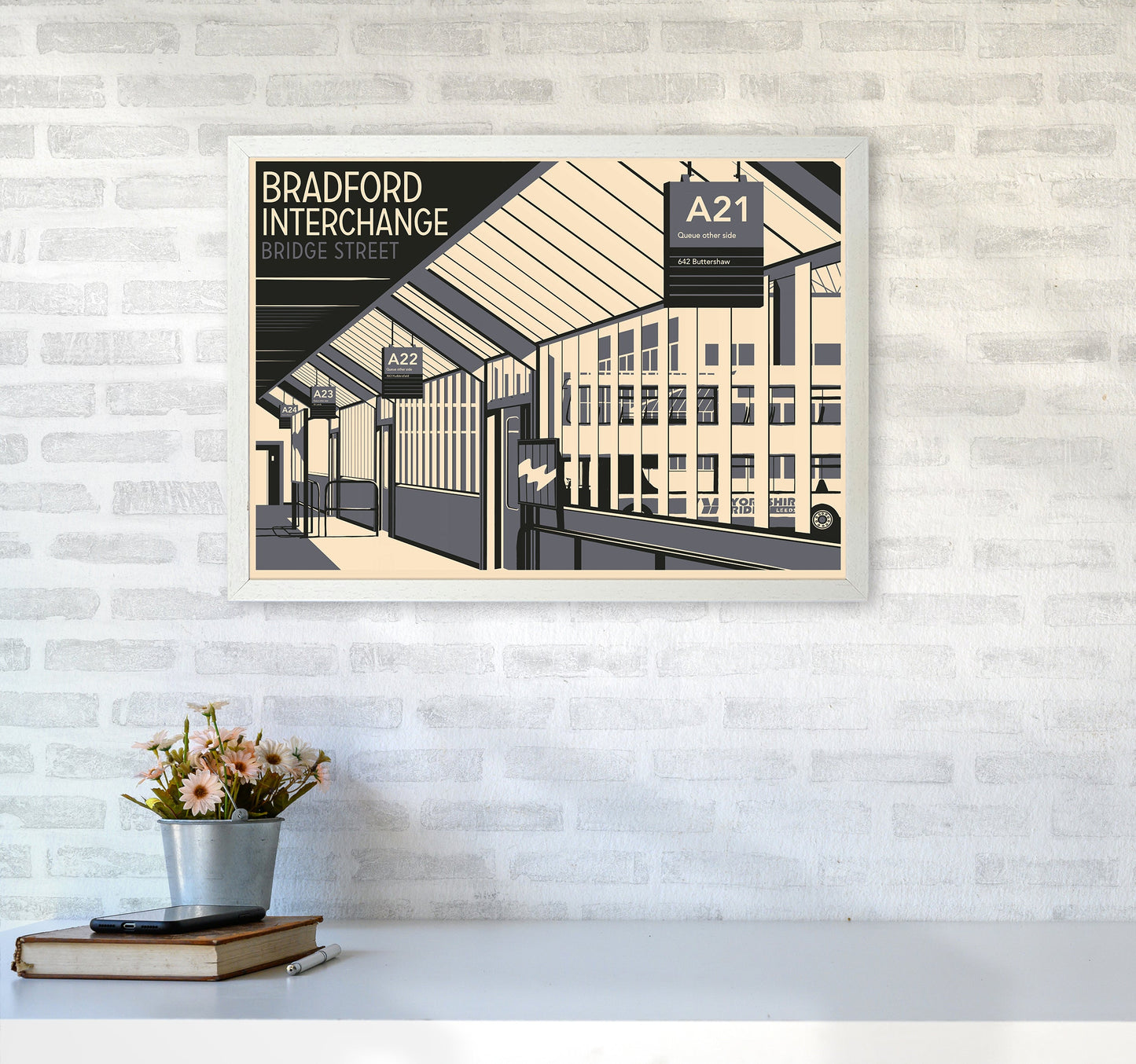 Avelena | Bradford Interchange, Bridge Street Reise Kunst Druck