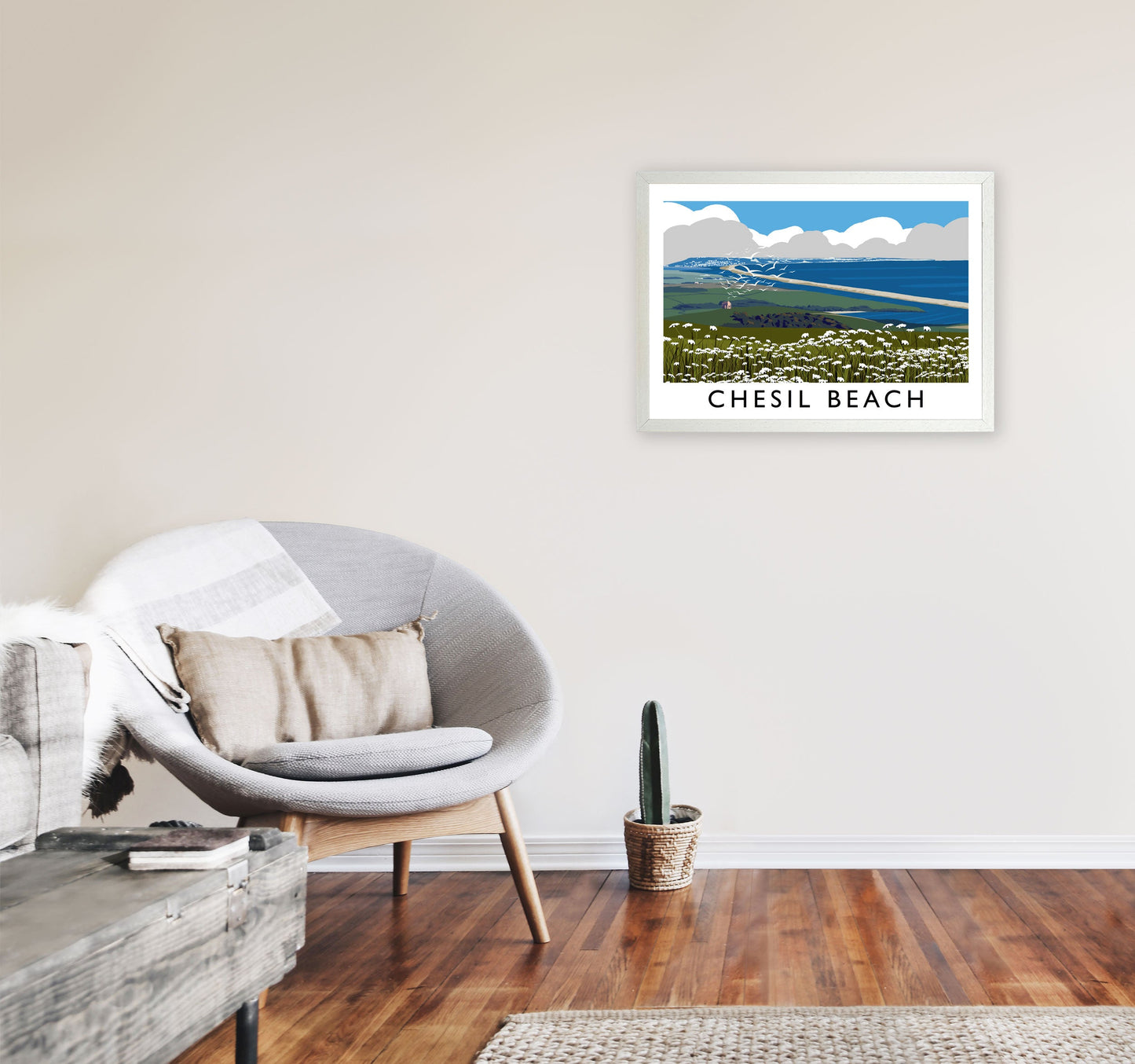 Avelena | Chesil Beach Rahmen Digital Kunstdruck
