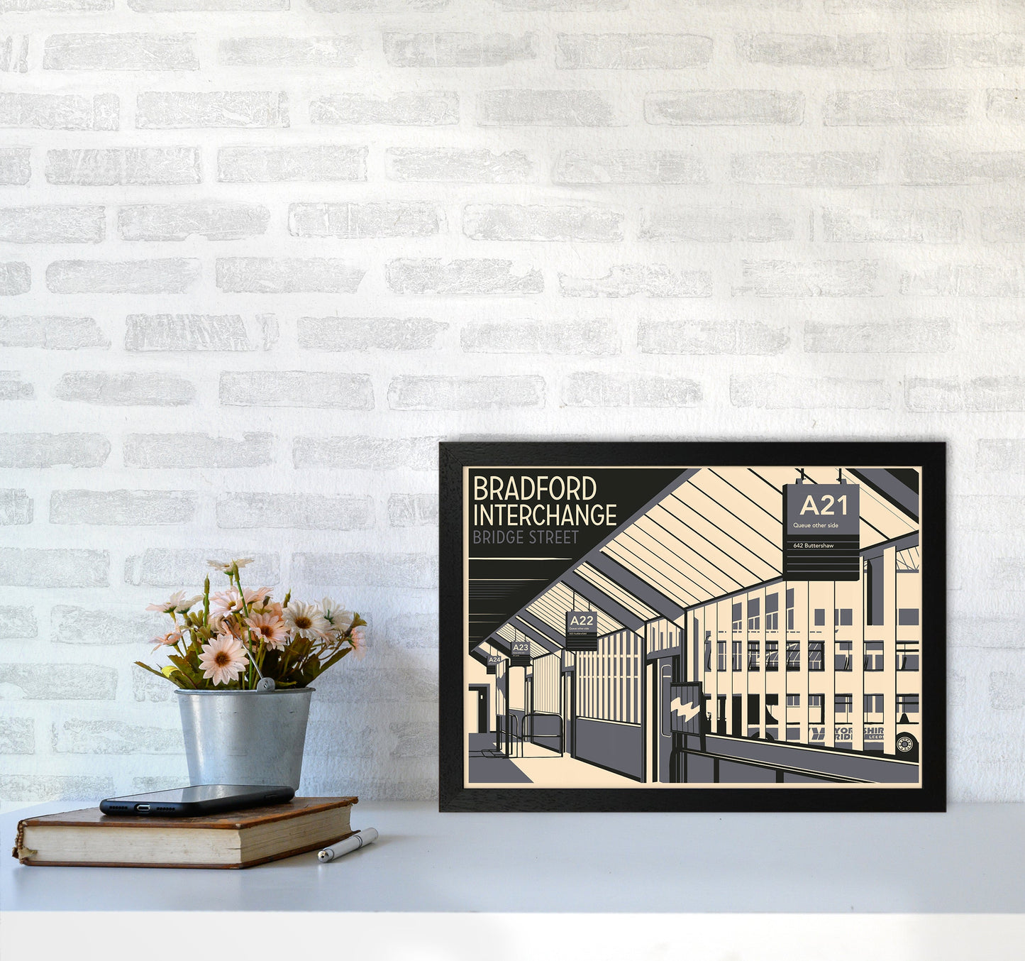 Avelena | Bradford Interchange, Bridge Street Reise Kunst Druck