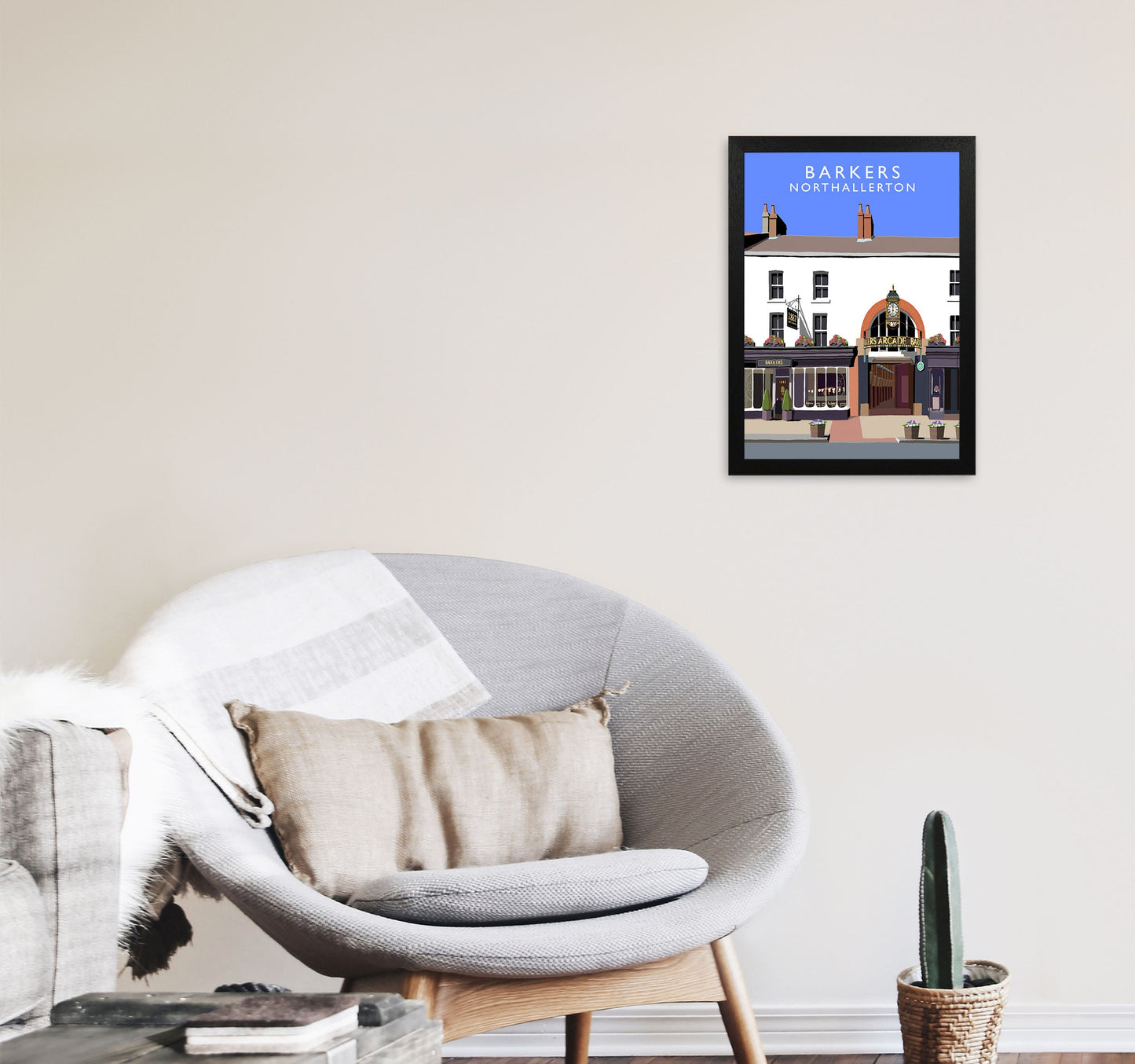 Avelena | Barkers Northallerton Rammet digitale Kunstdruck von Richard O'Neill
