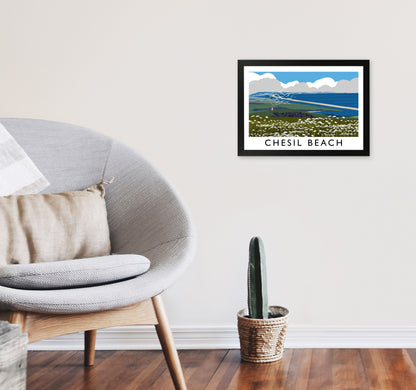 Avelena | Chesil Beach Rahmen Digital Kunstdruck