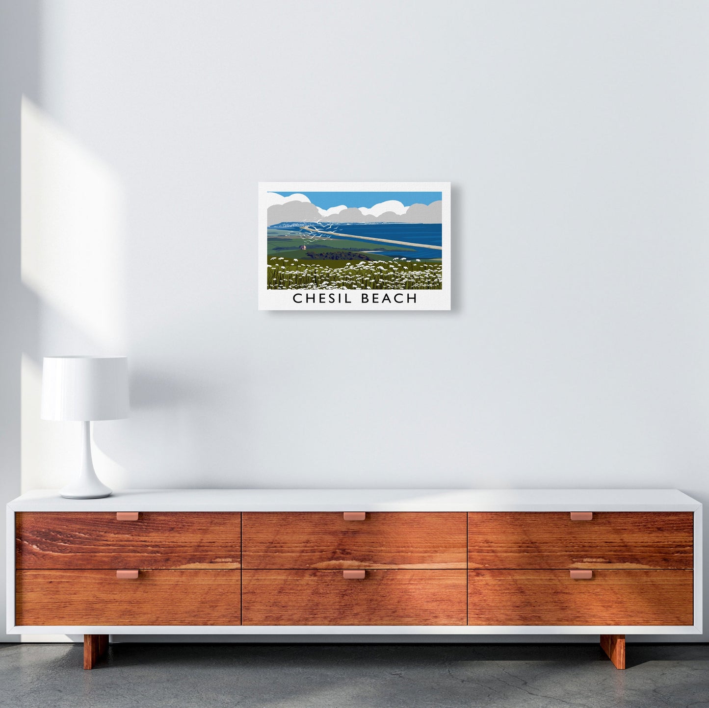 Avelena | Chesil Beach Rahmen Digital Kunstdruck