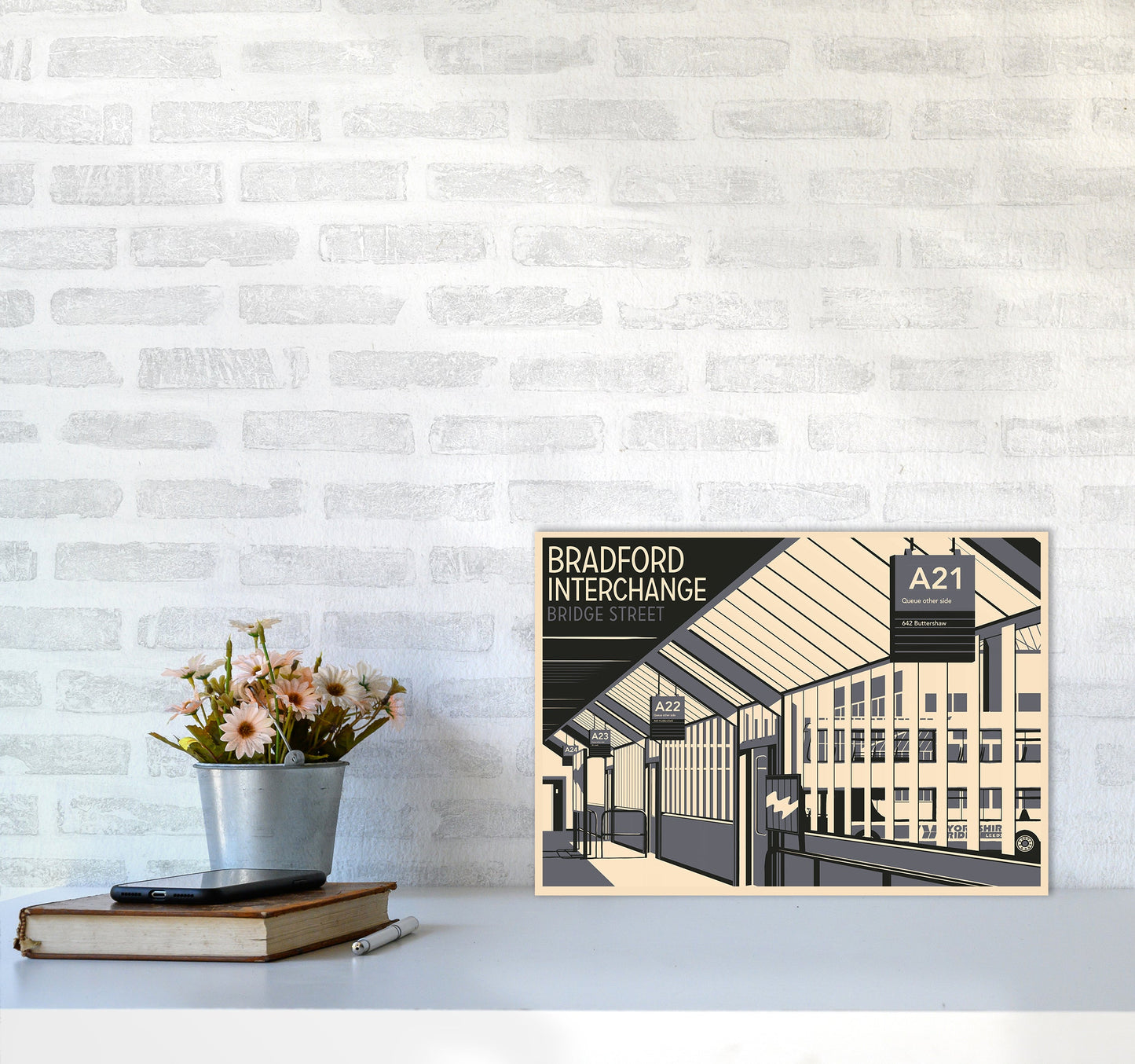 Avelena | Bradford Interchange, Bridge Street Reise Kunst Druck