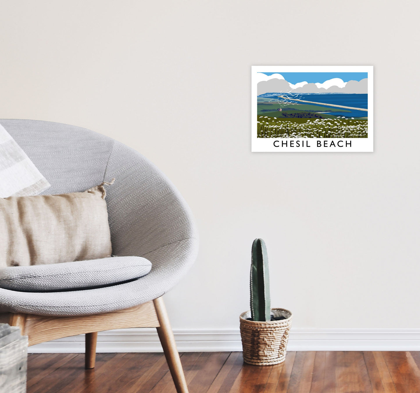 Avelena | Chesil Beach Rahmen Digital Kunstdruck
