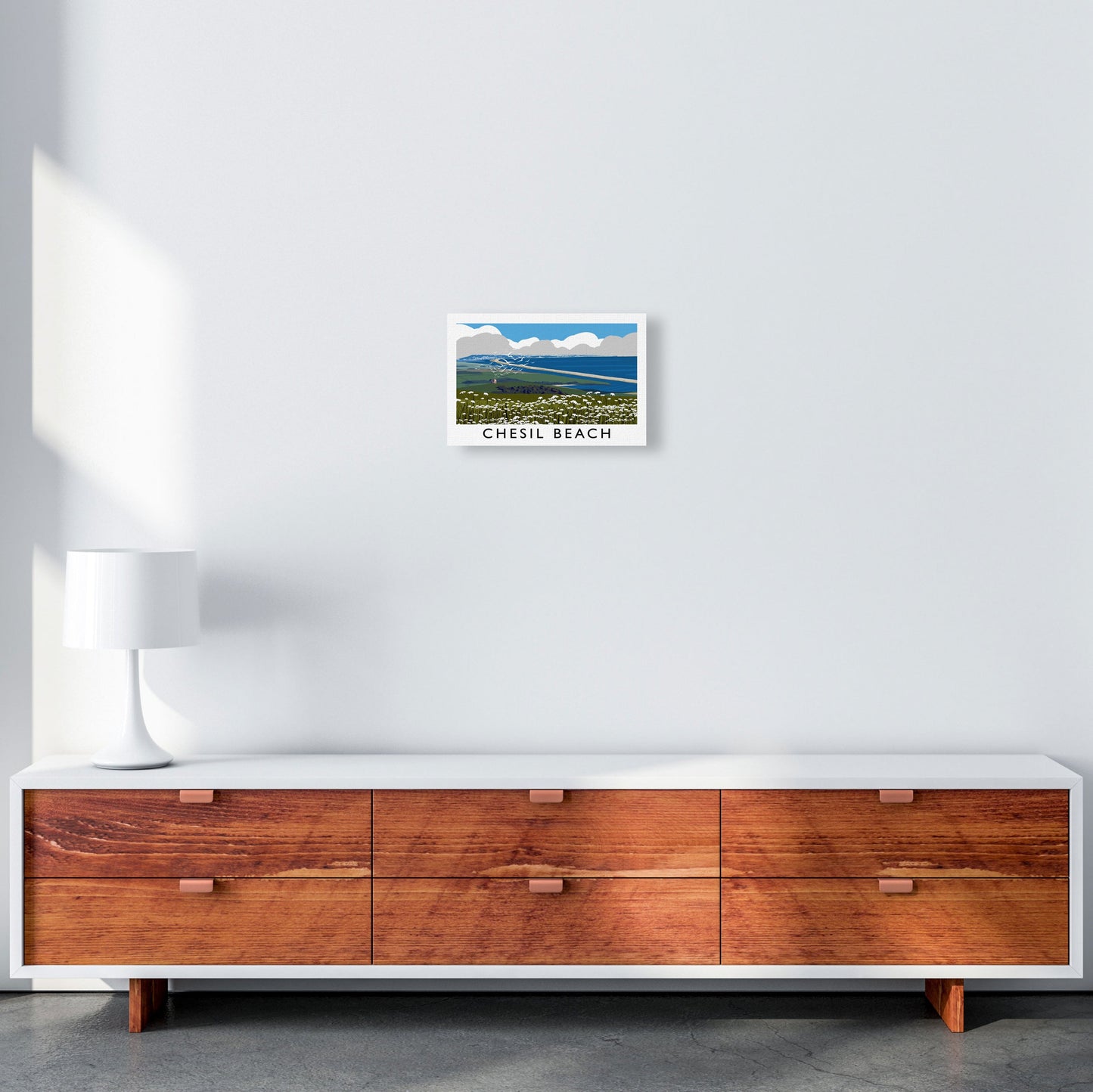Avelena | Chesil Beach Rahmen Digital Kunstdruck