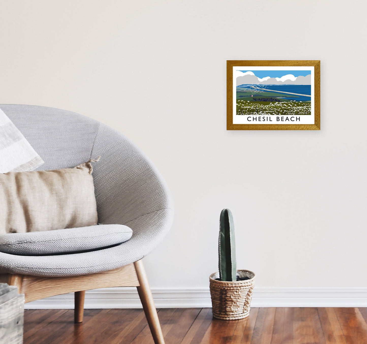 Avelena | Chesil Beach Rahmen Digital Kunstdruck