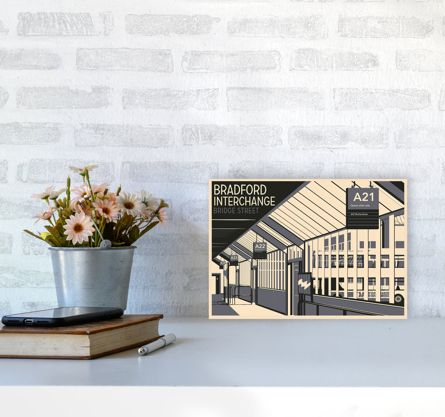 Avelena | Bradford Interchange, Bridge Street Reise Kunst Druck