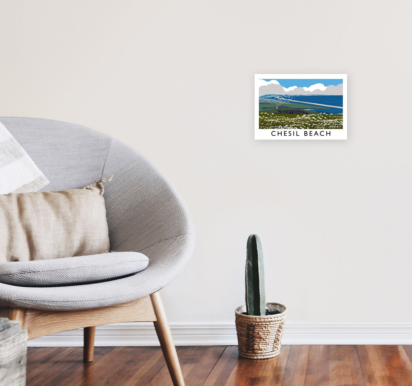 Avelena | Chesil Beach Rahmen Digital Kunstdruck