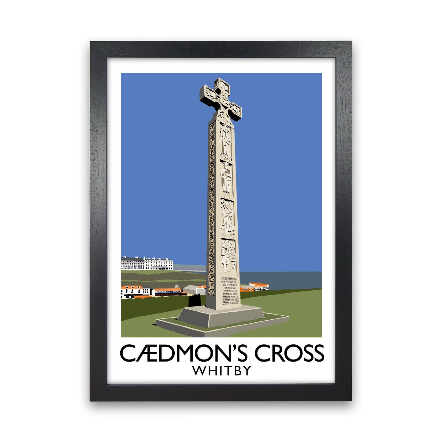 Avelena | Caedmon's Cross Whitby Rahmen Digital Kunstdruck