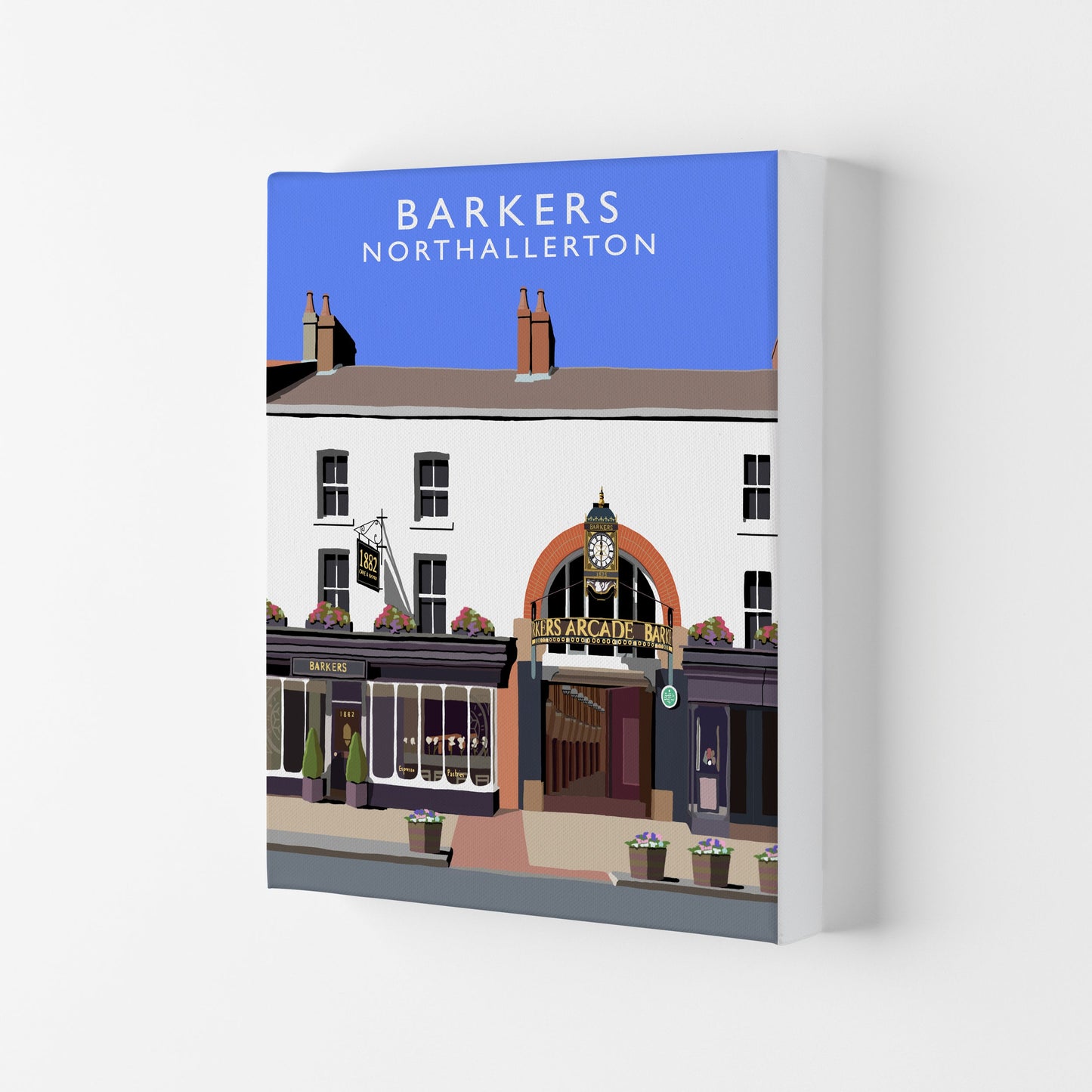 Avelena | Barkers Northallerton Rammet digitale Kunstdruck von Richard O'Neill