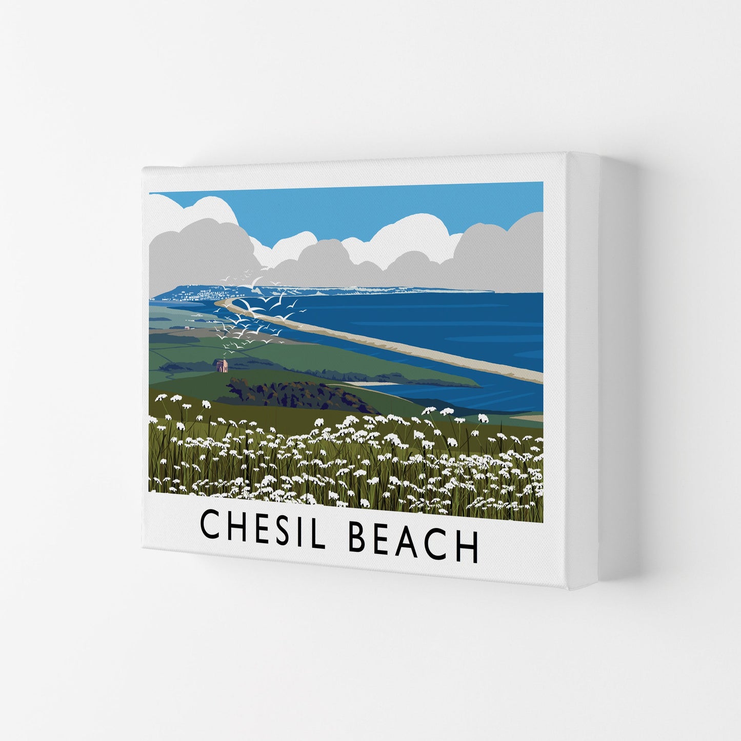 Avelena | Chesil Beach Rahmen Digital Kunstdruck