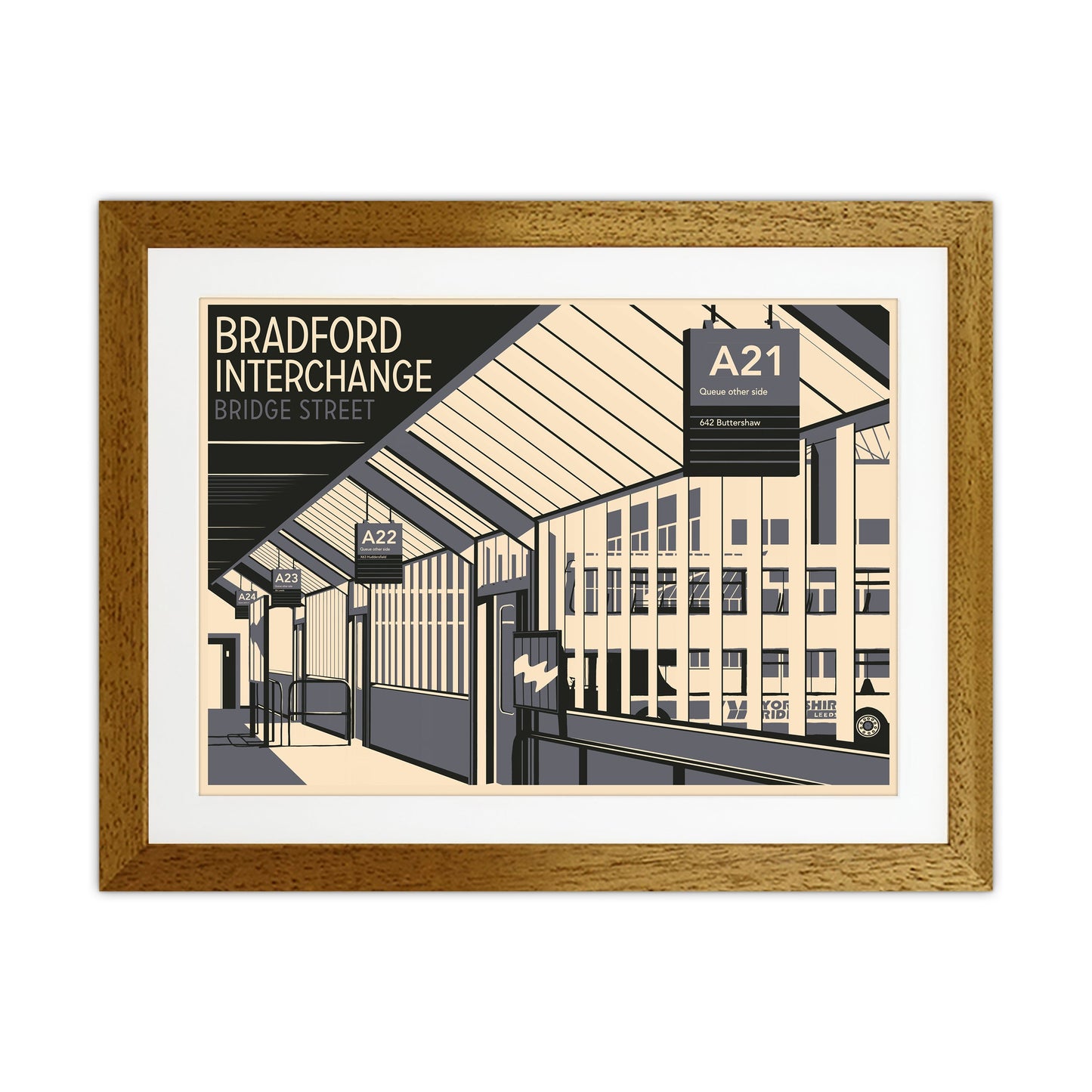 Avelena | Bradford Interchange, Bridge Street Reise Kunst Druck