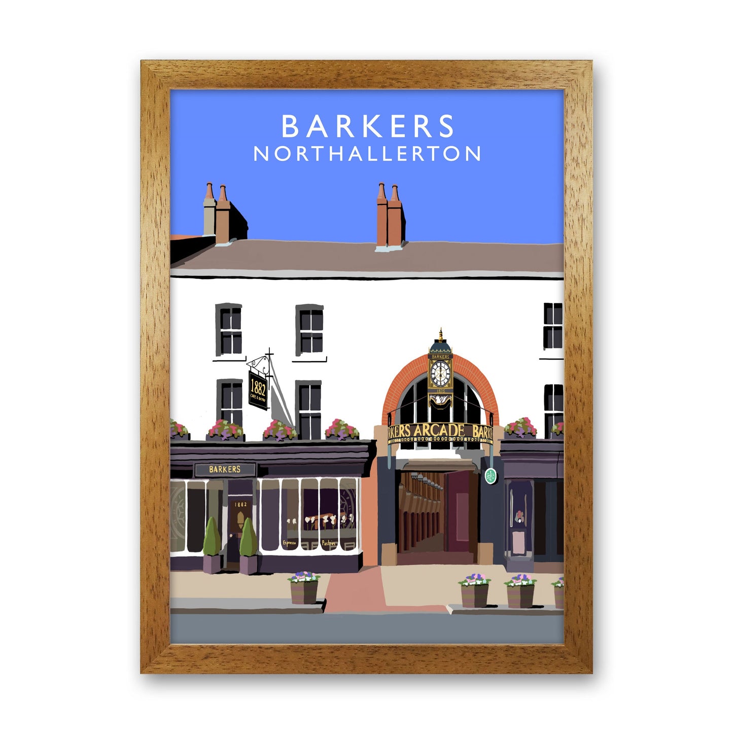 Avelena | Barkers Northallerton Rammet digitale Kunstdruck von Richard O'Neill