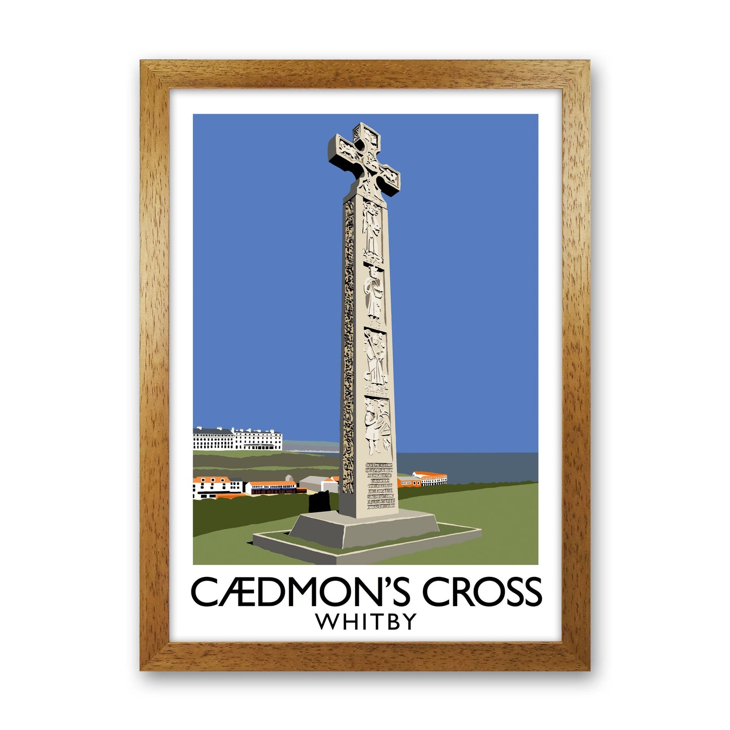 Avelena | Caedmon's Cross Whitby Rahmen Digital Kunstdruck
