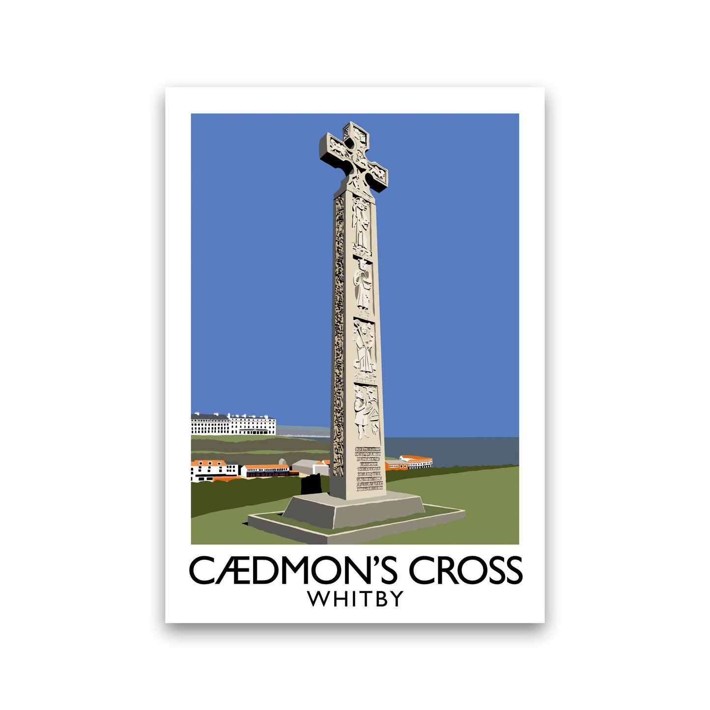Avelena | Caedmon's Cross Whitby Rahmen Digital Kunstdruck