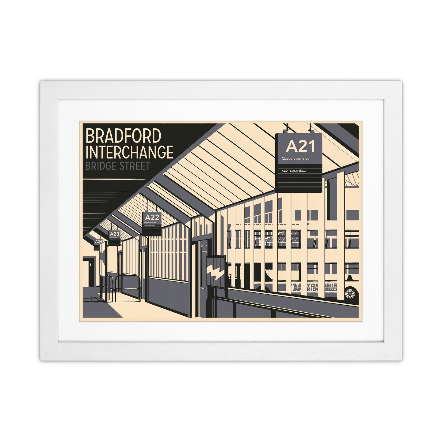 Avelena | Bradford Interchange, Bridge Street Reise Kunst Druck