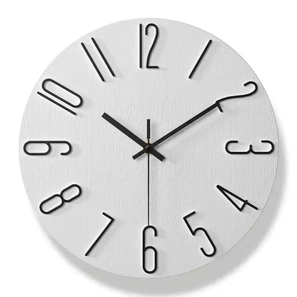Avelena | Rahmenlose Wanduhr aus Holz – Nordische Minimalistische Stille Uhr für Modernes Wohndekor
