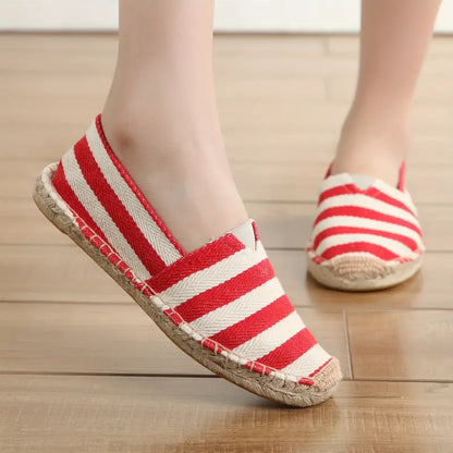 Muster Atmungsaktive Espadrille Flache Schuhe