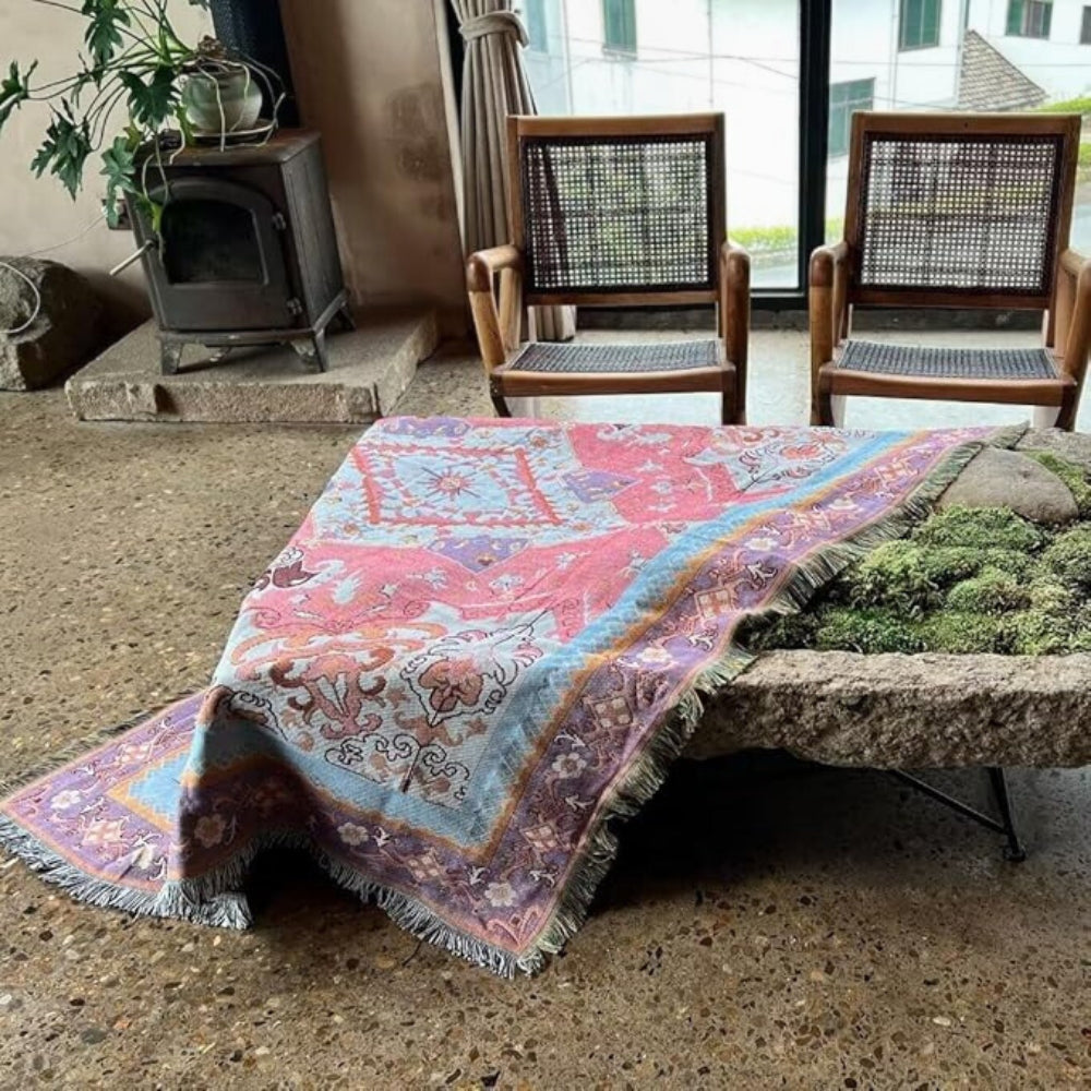 Avelena | Bohemian Azteken Wandteppich Wurf Sofa Decke