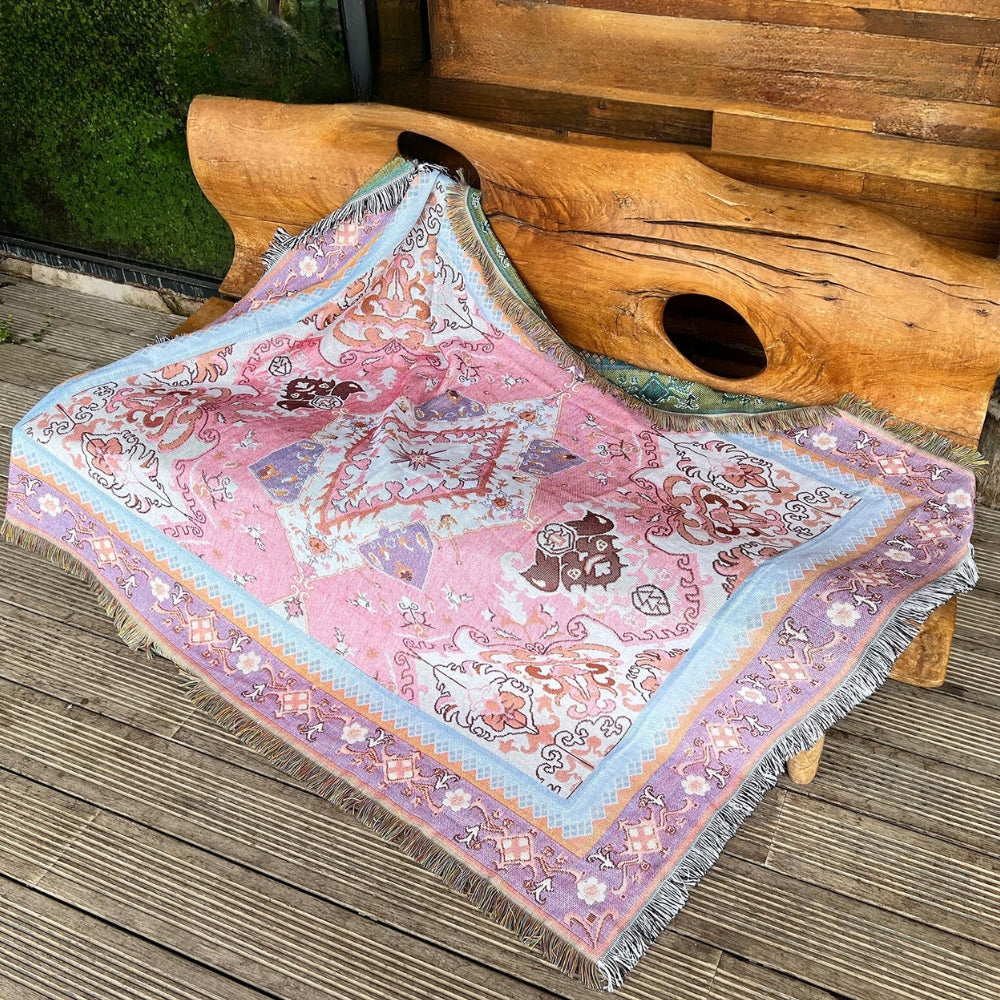 Avelena | Bohemian Azteken Wandteppich Wurf Sofa Decke