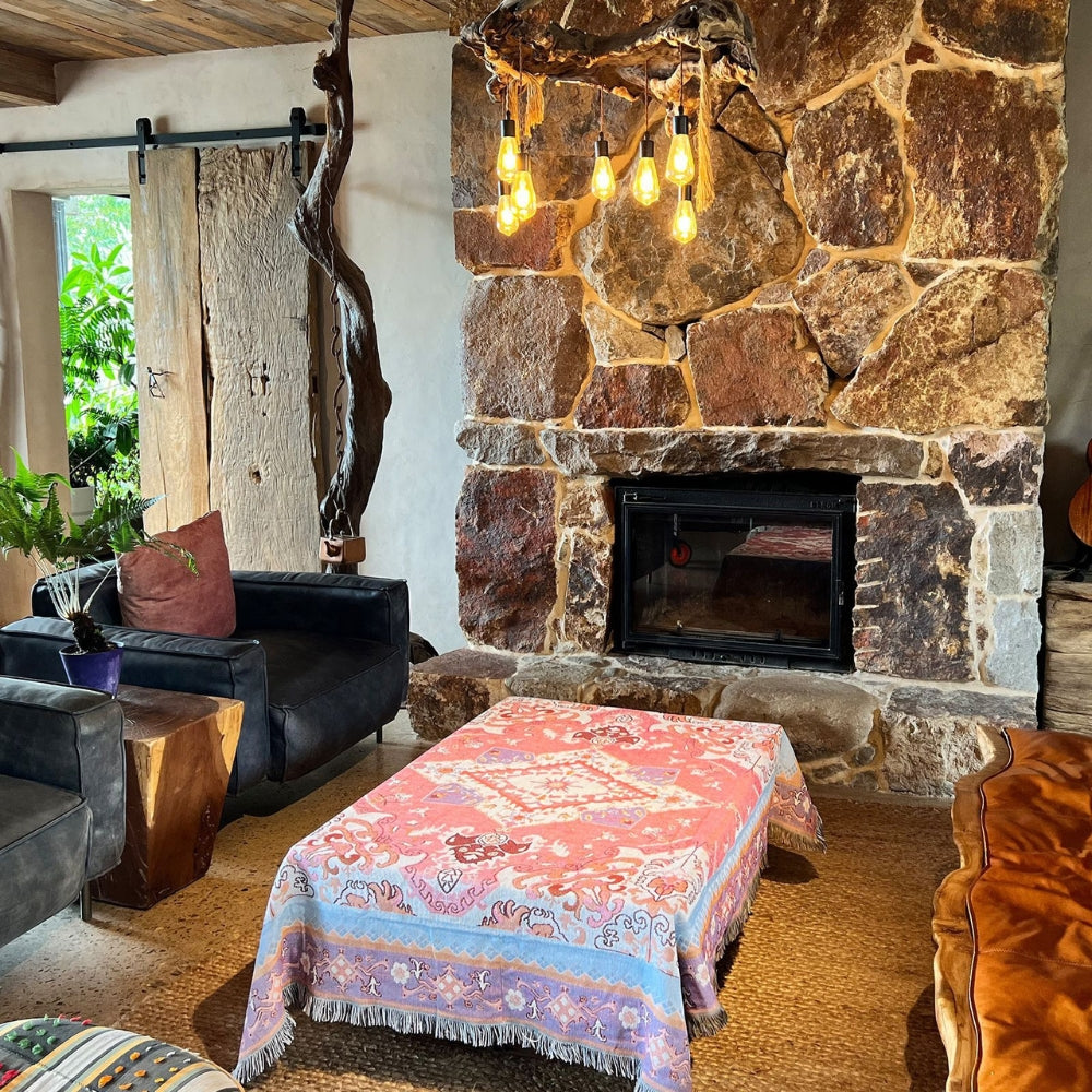 Avelena | Bohemian Azteken Wandteppich Wurf Sofa Decke