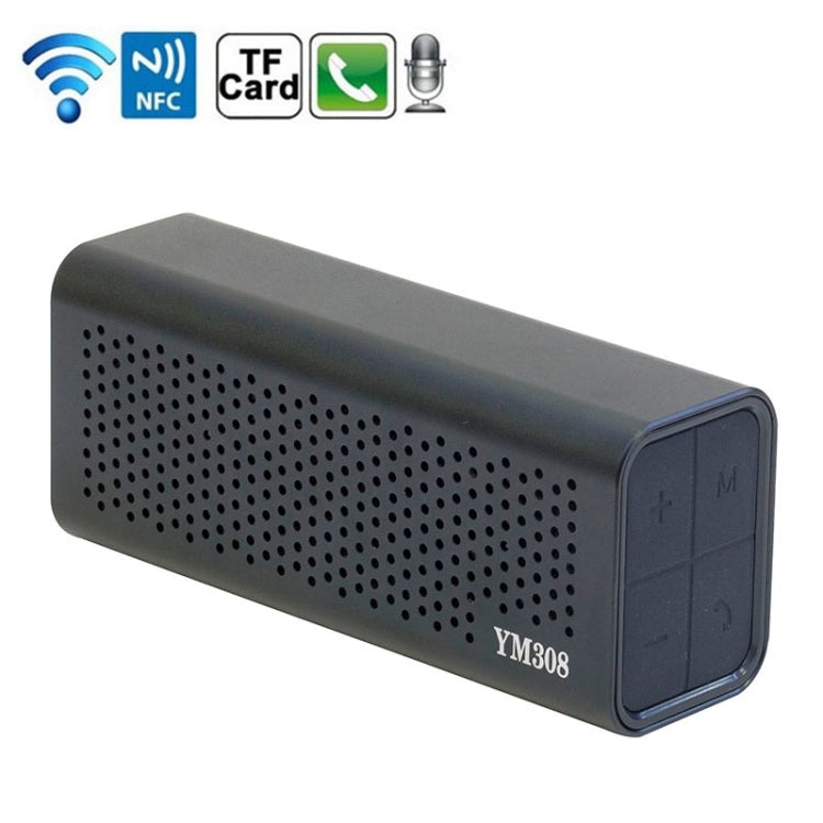 Avelena | YM-308 Tragbarer Aufladbarer NFC Bluetooth Lautsprecher, Unterstützung für TF Karte (Schwarz)