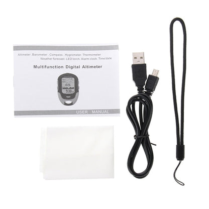 Avelena | SUNROAD Multifunktions-LCD-Digital-Höhenmesser mit Kompass & Barometer & Thermometer & Hygrometer & Wettervorhersage & LED-Taschenlampe und Uhr