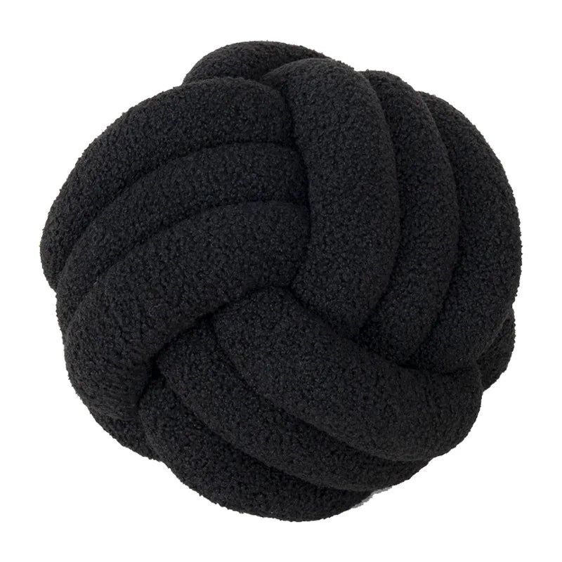 Avelena | Gooi Kissen - Cozy - Handgeknoteter Ball - Lammfell