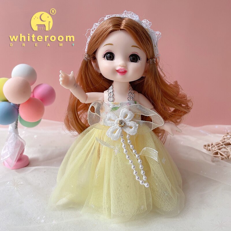 Avelena | 16Cm Blumenfee Bjd Puppe - Farbig Kleidung