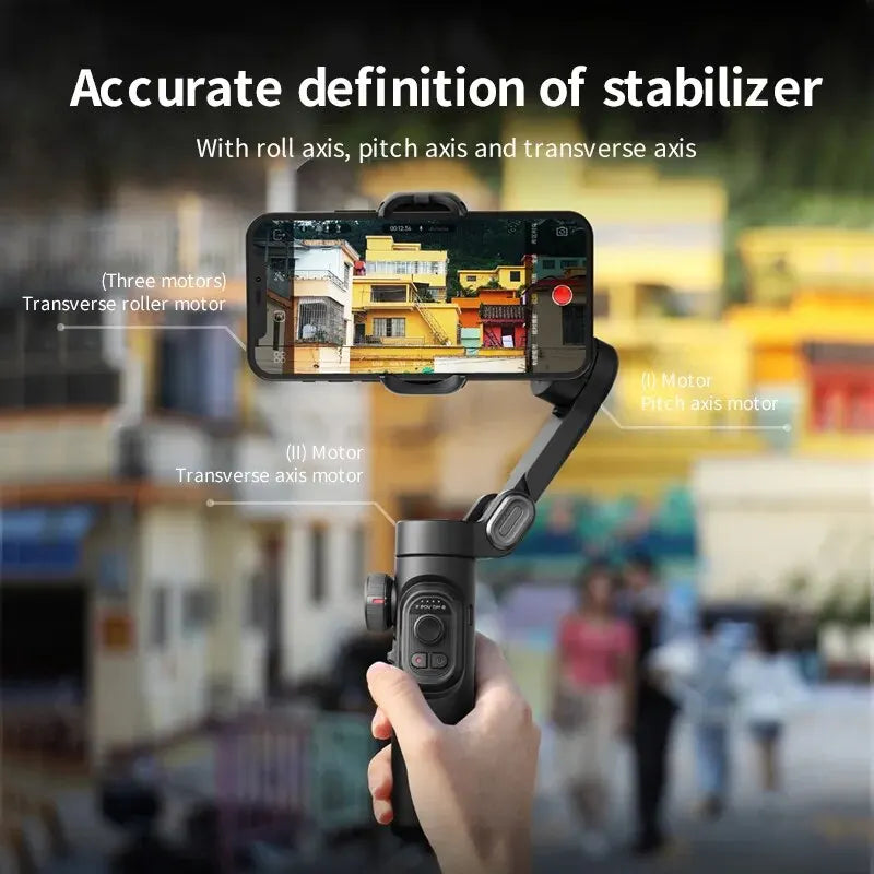 Avelena | 3-Achsen Smartphone Gimbal Stabilizer mit KI-Tracking & Gesichtserkennung – Alvion