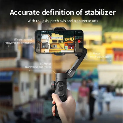 Avelena | 3-Achsen Smartphone Gimbal Stabilizer mit KI-Tracking & Gesichtserkennung – Alvion