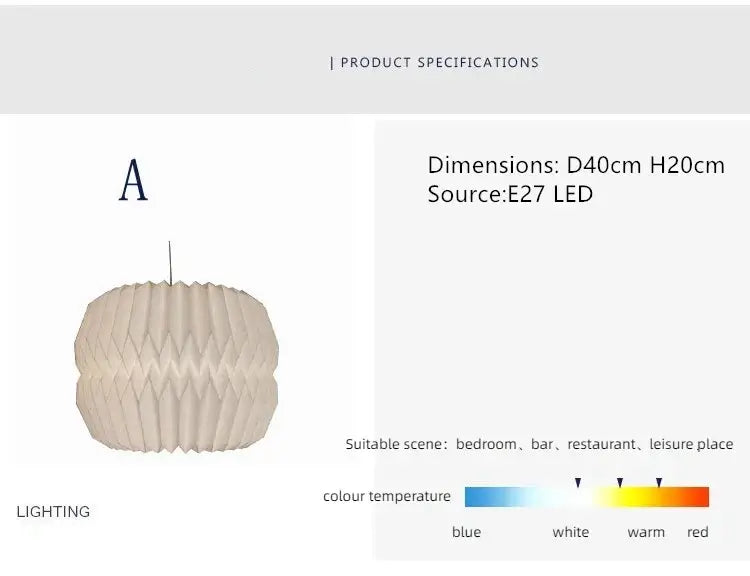 Avelena | Elegante von Origami inspirierte Papierlaterne