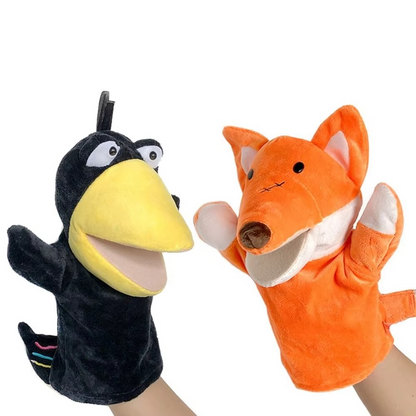 Avelena | Weiches Tier Handfingerpuppen-Plüschtier für Kinder Lernen und Spielen
