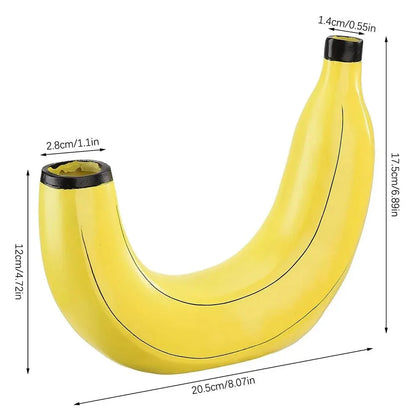 Avelena | Bananenvase, Blumenvase aus Kunstharz, niedliche Bananenform, dekorative Tischvase für Blumenarrangements, Wohnzimmer, Schlafzimmer, Heimdekoration