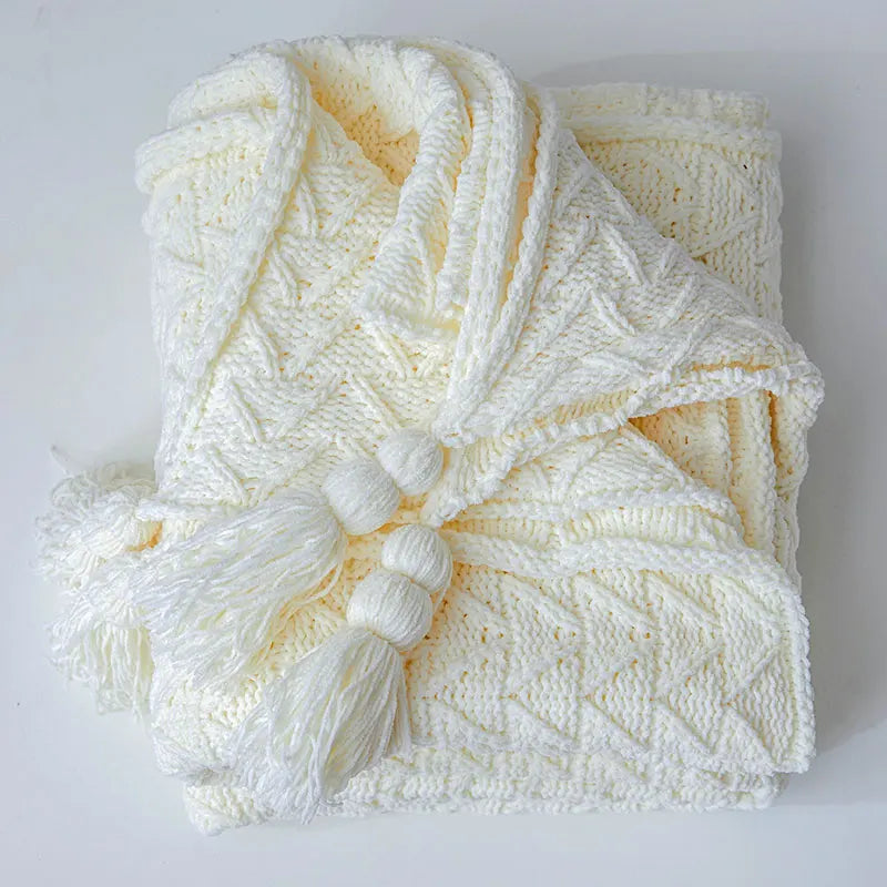 Avelena | Blanket Luxe Chenille Decke mit Herzfransen