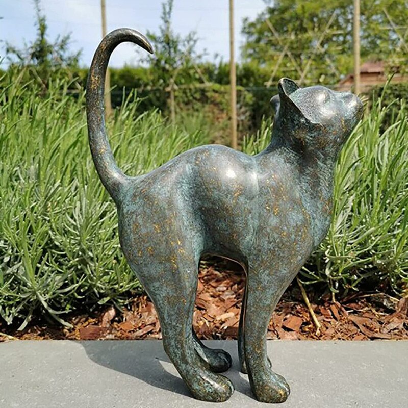 Avelena | Verzaubernde Gartenkatzen-Statuen - Purr-fekte Harzdekoration