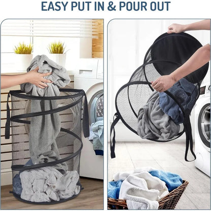 Avelena | AirFold Hamper | Faltbarer Wäschekorb | Atmungsaktiv & Tragbar | Für Bad & Schlafzimmer