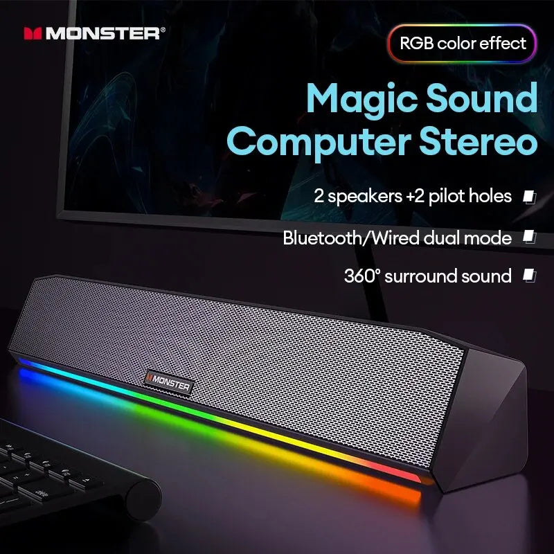 Avelena | Monster G01 Lautsprecher Computer Kabelgebunden Spielen Drahtlos Musik Lautsprecher