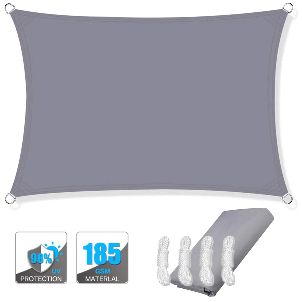 Avelena | Wasserdichter rechteckiger Sonnenschutzsegel mit UV-Schutz & Montagesets – ShadeGuard