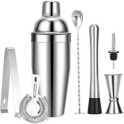 Avelena | 550 ml/750 ml Edelstahl Cocktail Shaker Mixer Trinken Barkeeper Set Bars Set Werkzeuge Mit Wein Regal Ständer Werkzeug für Geburtstag Geschenk