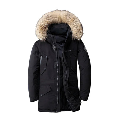 Avelena | Halblange Winterjacke mit Kapuze
