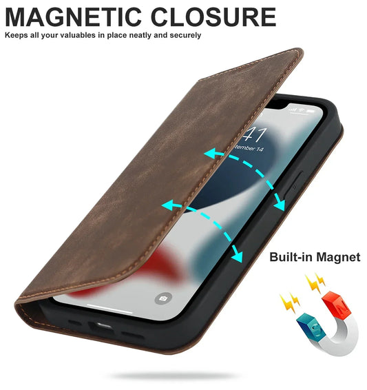 Avelena | Wallet Hülle MagSafe Wireless Charging- iPhone